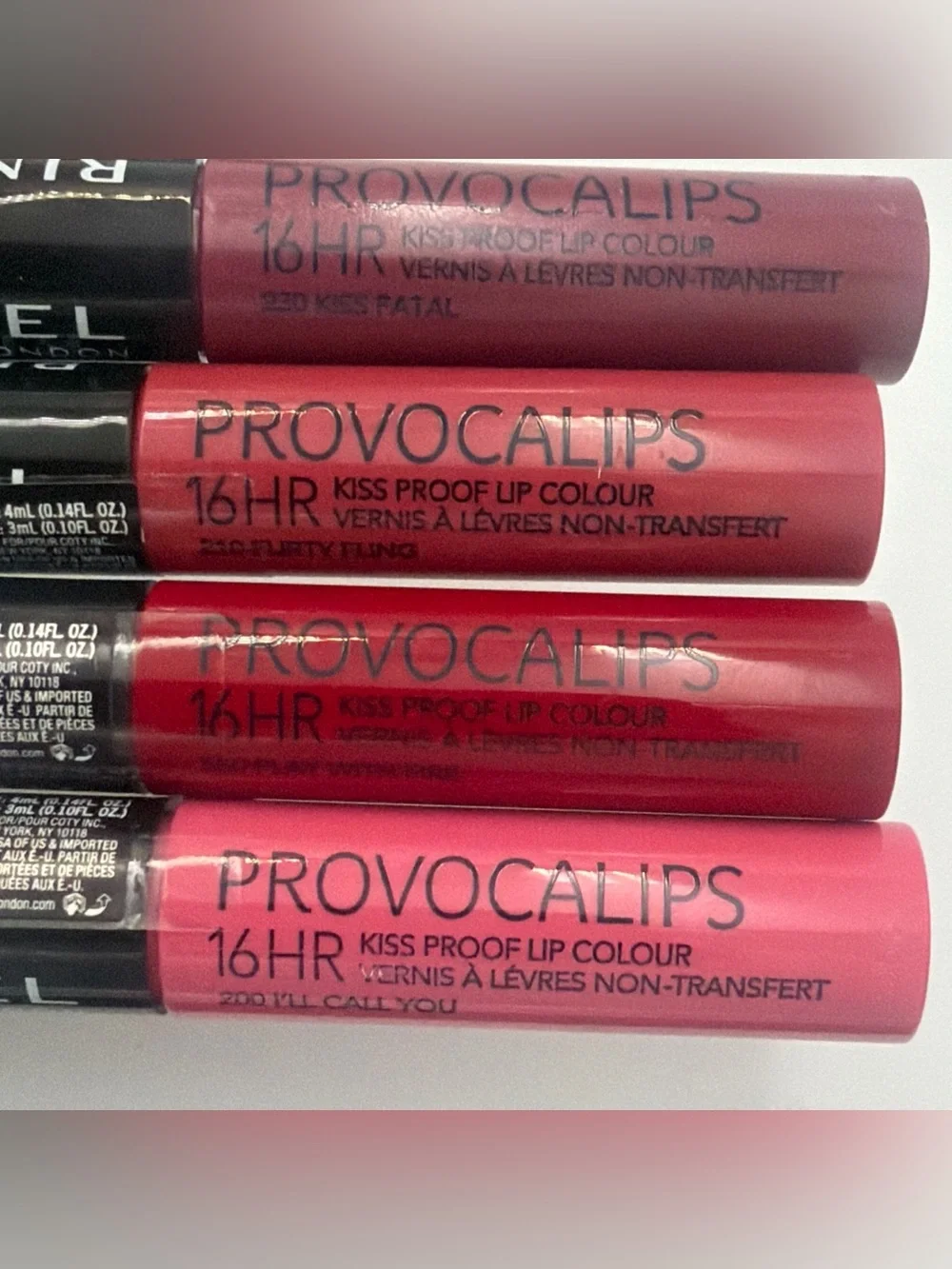 Rimmel London Provocalips Assorted Set Of 7 Lip Colour 16HR Lipsticks - NEW